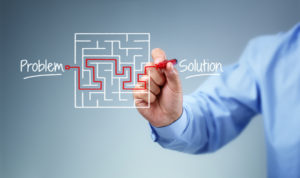 Business strategy businessman planning and finding a solution th